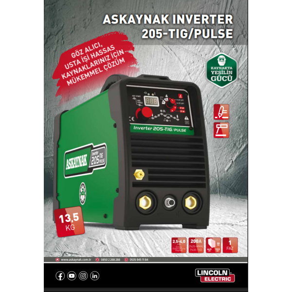 ASKAYNAK INVERTER 205-TIG PULSE
